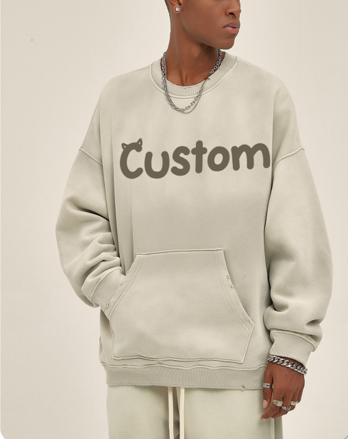 Custom Unisex Spring Tracksuit Sweatshirts Custom Logo Women Men Puff Print Track Suit