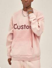 Custom Unisex Spring Tracksuit Sweatshirts Custom Logo Women Men Puff Print Track Suit
