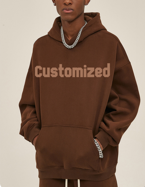 Customized Sweatsuit Fleece Oversized Blank Plain Tracksuits Men'S Hoodies Set