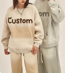 Custom Unisex Spring Tracksuit Sweatshirts Custom Logo Women Men Puff Print Track Suit