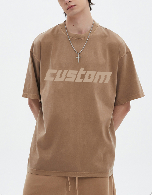 High Street Summer Outdoor Vintage Wholesale Custom Suit Wash Old Fashion T-Shirt Suit