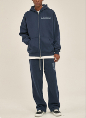 Odm/Oem Puls Size Men'S Hoodies Full Zip Up Custom Puff Printing Logo For Men Embroidery Pullover Zipper Men'S Hoodies Suit