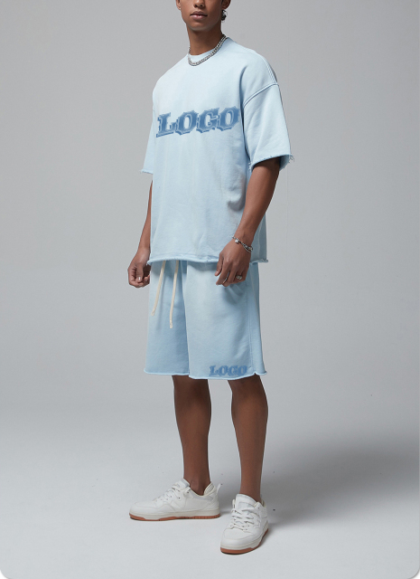 Custom Embroidery Oversize Tee Shirt Heavy 250gsm Cotton Streetwear Vintage Washed Premium Suede Thick Men Plain T-shirts Suit