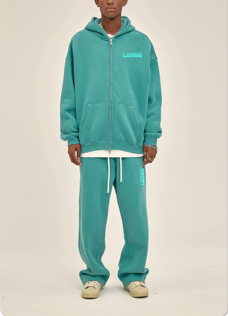 Odm/Oem Puls Size Men'S Hoodies Full Zip Up Custom Puff Printing Logo For Men Embroidery Pullover Zipper Men'S Hoodies Suit