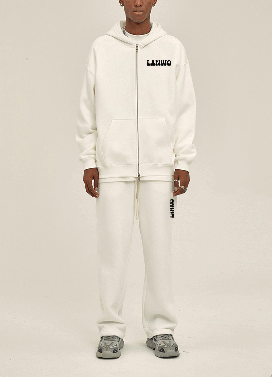 Odm/Oem Puls Size Men'S Hoodies Full Zip Up Custom Puff Printing Logo For Men Embroidery Pullover Zipper Men'S Hoodies Suit