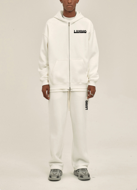 Odm/Oem Puls Size Men'S Hoodies Full Zip Up Custom Puff Printing Logo For Men Embroidery Pullover Zipper Men'S Hoodies Suit