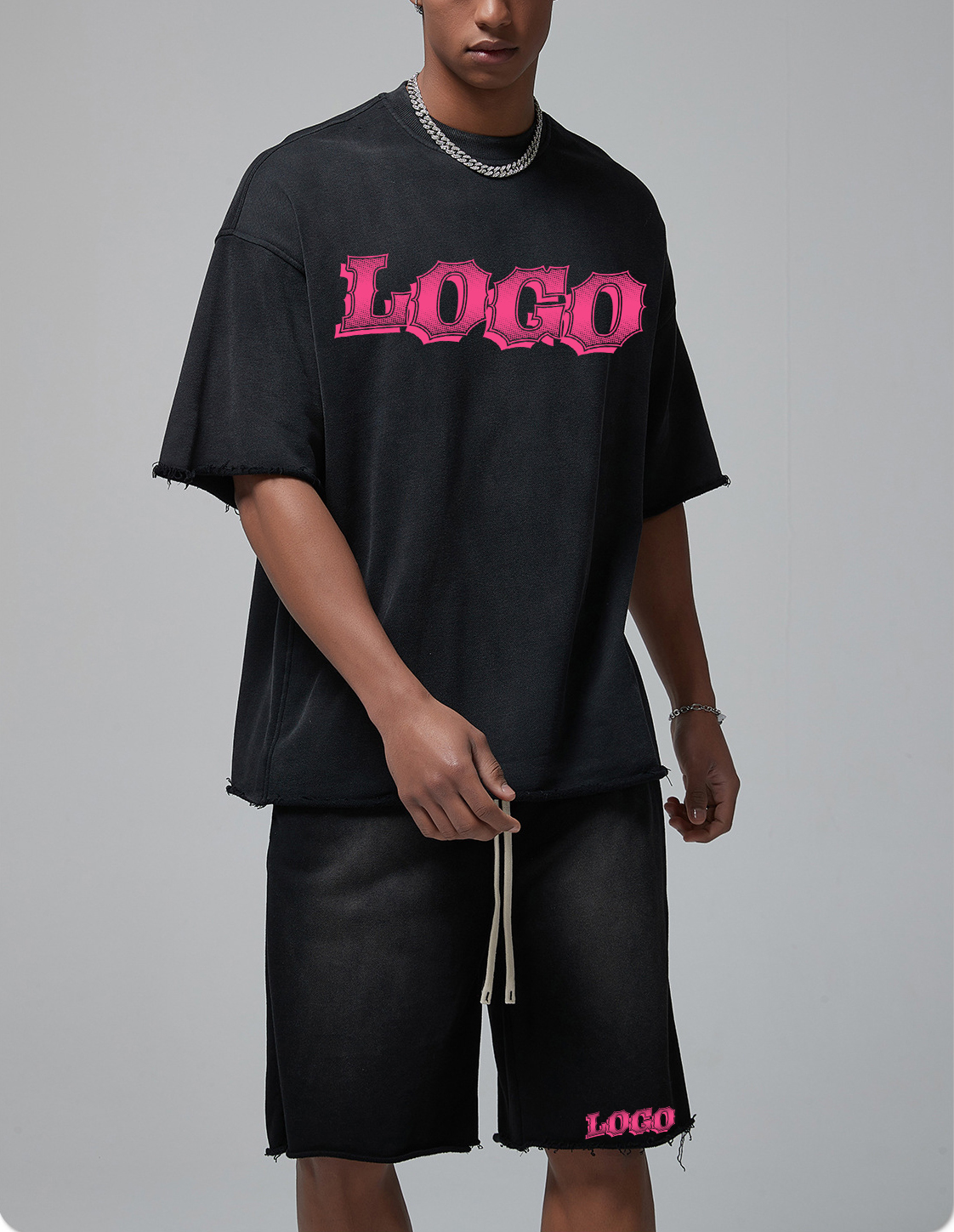 Custom Embroidery Oversize Tee Shirt Heavy 250gsm Cotton Streetwear Vintage Washed Premium Suede Thick Men Plain T-shirts Suit
