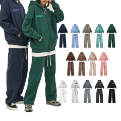 Odm/Oem Puls Size Men'S Hoodies Full Zip Up Custom Puff Printing Logo For Men Embroidery Pullover Zipper Men'S Hoodies Suit