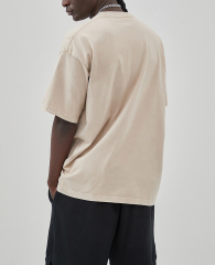 Custom Printing Logo Cotton Acid Washed Shirts Oversized Distressed Tshirt For Men Suit