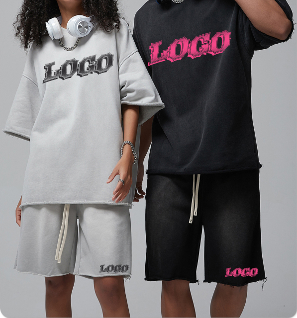 Custom Embroidery Oversize Tee Shirt Heavy 250gsm Cotton Streetwear Vintage Washed Premium Suede Thick Men Plain T-shirts Suit