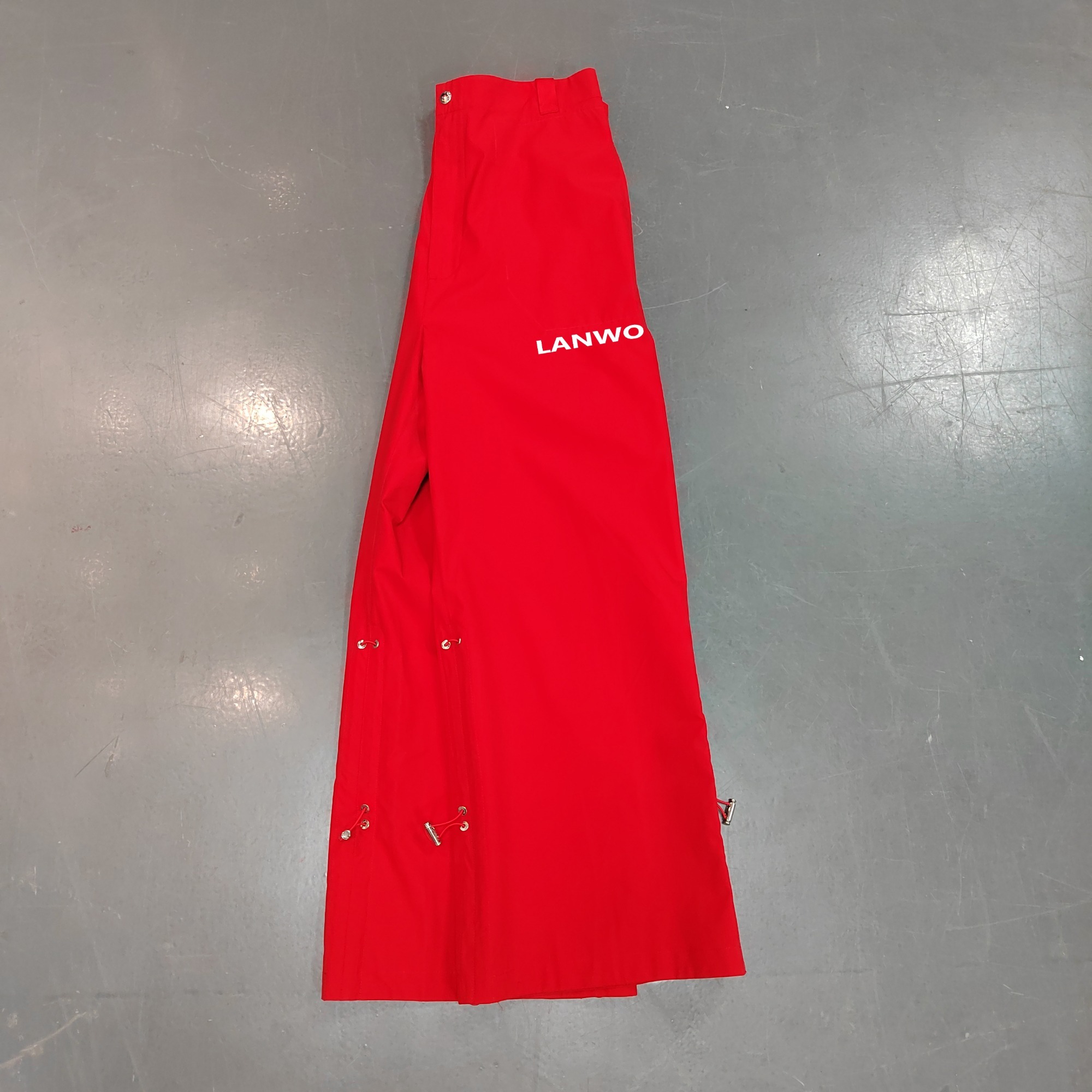 High Quality Custom Logo Drawstring Pockets Waterproof Streetwear Loose Windbreak Nylon Pants Men