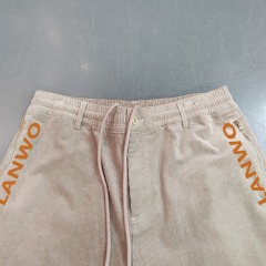 Suede Streetwear Durable Polyester Utility Drawing Patchwork Bottomwear Joggers For Men