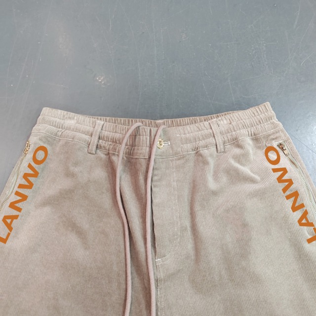 Suede Streetwear Durable Polyester Utility Drawing Patchwork Bottomwear Joggers For Men