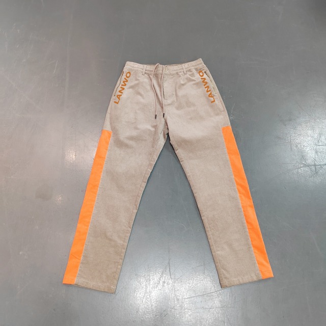 Suede Streetwear Durable Polyester Utility Drawing Patchwork Bottomwear Joggers For Men