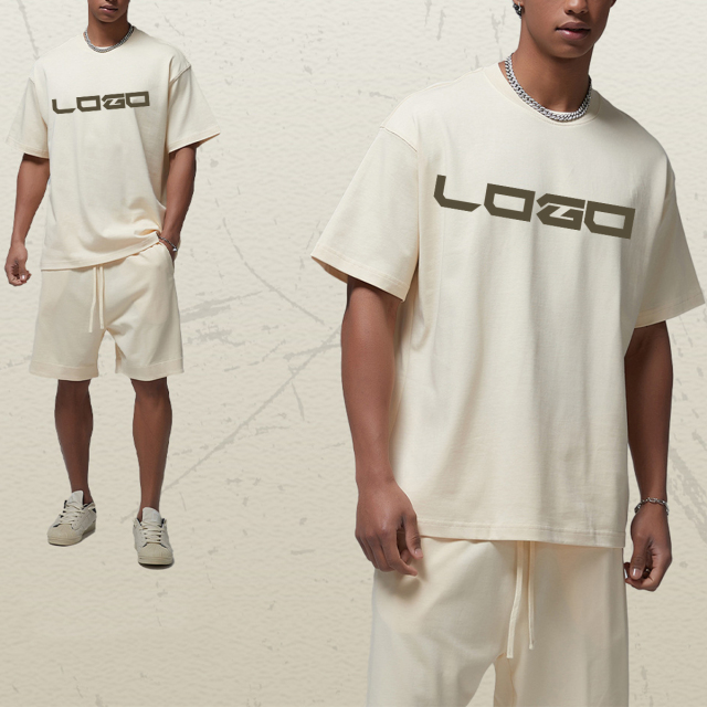 Wholesale 2024 Custom Tracksuit Polyester Jogging Sportswear Gym Solid Color 2 Piece Shorts Men Set