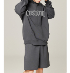 Men'S Hoodies & Sweatshirts Unisex 400gsm Fleece Custom Oversized Embroidery Hoodies