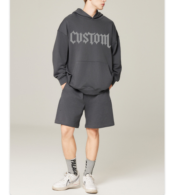 Men'S Hoodies & Sweatshirts Unisex 400gsm Fleece Custom Oversized Embroidery Hoodies