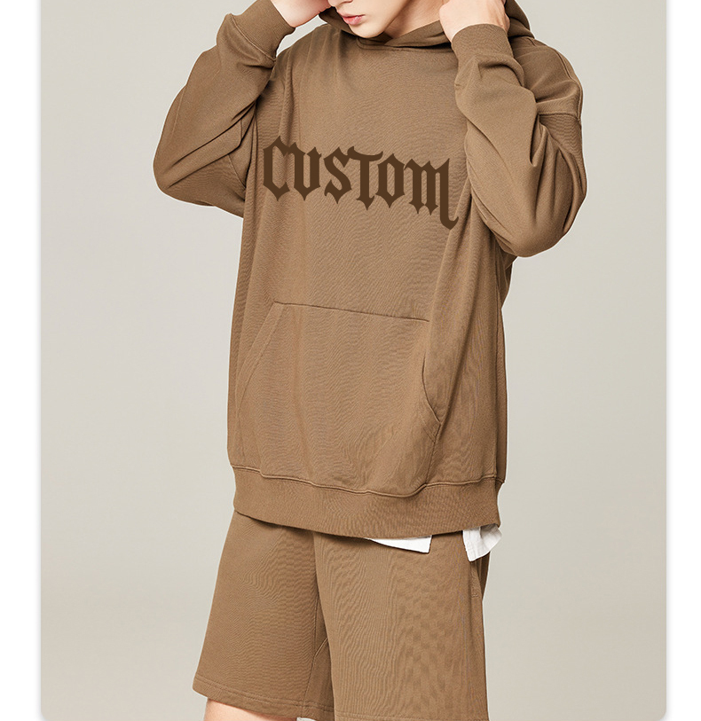 Men'S Hoodies & Sweatshirts Unisex 400gsm Fleece Custom Oversized Embroidery Hoodies