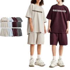 High Quality 100% Cotton Acid Wash T Shirt 250 Gsm Heavyweight Men Custom Blank Washed Vintage T Shirt