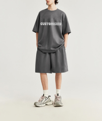 High Quality 100% Cotton Acid Wash T Shirt 250 Gsm Heavyweight Men Custom Blank Washed Vintage T Shirt