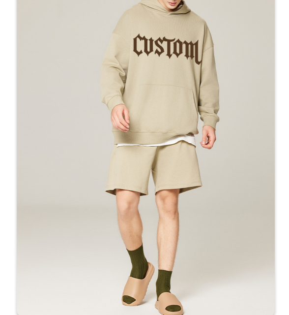 Men'S Hoodies & Sweatshirts Unisex 400gsm Fleece Custom Oversized Embroidery Hoodies