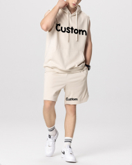 280gsm Men'S Hooded Tank Tops Sleeveless Hoodies Sleeveless T-Shirts Tank Tops