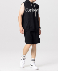 280gsm Men'S Hooded Tank Tops Sleeveless Hoodies Sleeveless T-Shirts Tank Tops