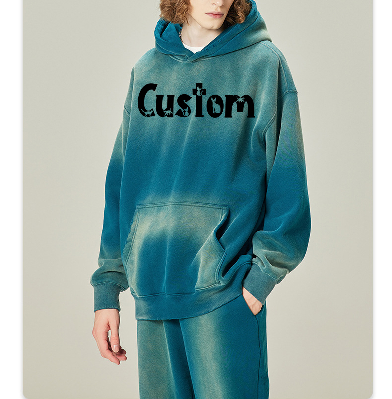 Custom Logo Printed 305gsm 100%Cotton Men'S Oversized Plain Drop Shoulder Tshirt Heavyweight Embossed Long Sleeve Unisex T Shirt