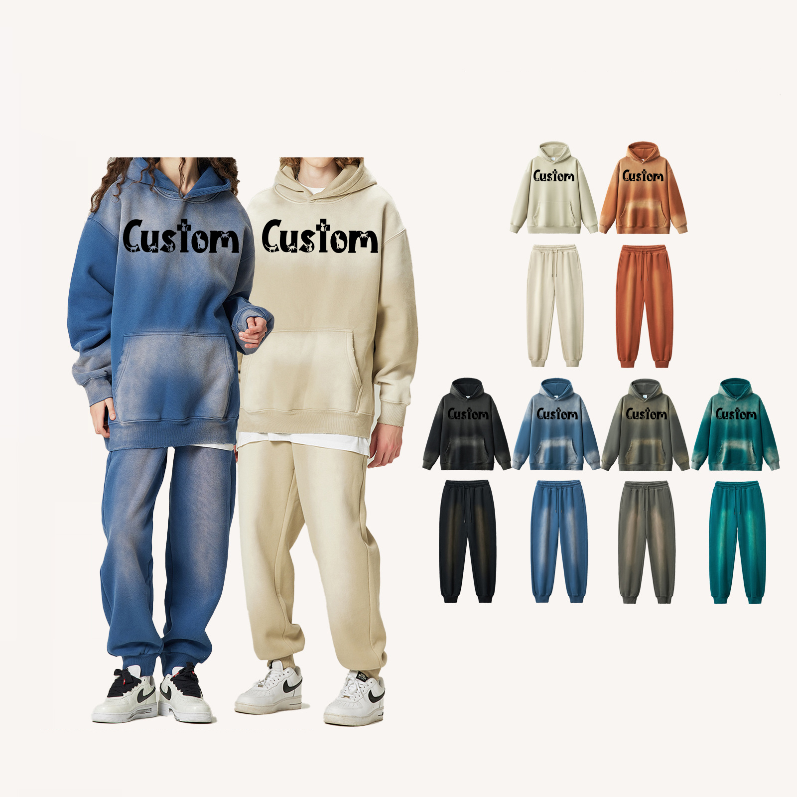 Custom Logo Printed 305gsm 100%Cotton Men'S Oversized Plain Drop Shoulder Tshirt Heavyweight Embossed Long Sleeve Unisex T Shirt