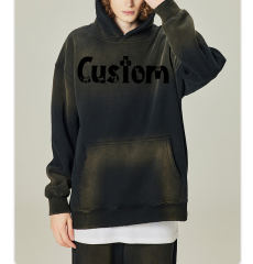 Custom Logo Printed 305gsm 100%Cotton Men'S Oversized Plain Drop Shoulder Tshirt Heavyweight Embossed Long Sleeve Unisex T Shirt