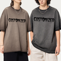 Custom Men Streetwear 100% Cotton Vintage Wash Hoodie Oversized Heavyweight Sun Faded Distressed Acid Wash Hoodies