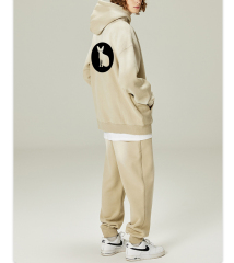 Custom Logo Printed 305gsm 100%Cotton Men'S Oversized Plain Drop Shoulder Tshirt Heavyweight Embossed Long Sleeve Unisex T Shirt