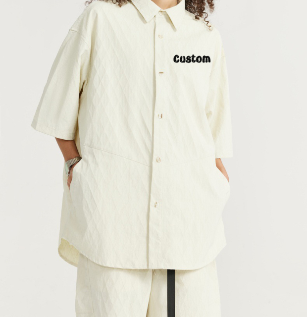 Men Fashion Lapel Plaid Shirt And Short Set 100% Nylon Summer Mens Suits Casual Solid Short Pants 2 Piece Sets