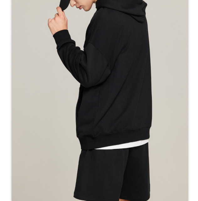 Factory Heavy Fleece Cropped No Strings Hoodies Custom Logo Tracksuit Sweatpants Work Out Casual Sport Wear Hoodies Set For Mens