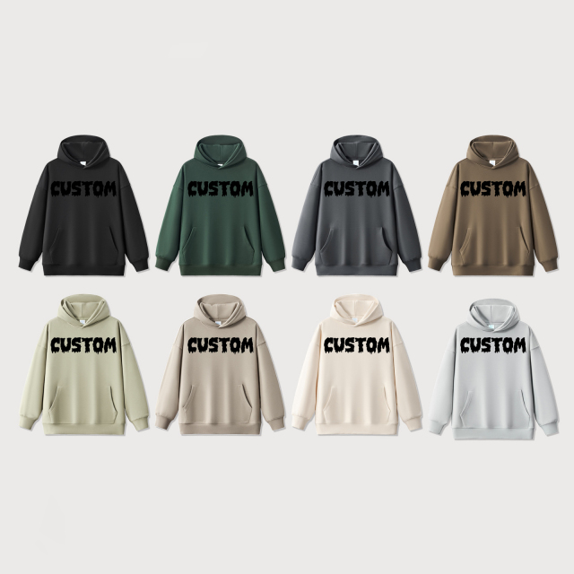 Factory Heavy Fleece Cropped No Strings Hoodies Custom Logo Tracksuit Sweatpants Work Out Casual Sport Wear Hoodies Set For Mens