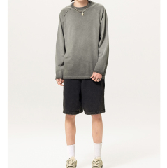 Custom Heavy Cotton Blank Street Wear Loose Vintage Acid Wash Tracksuit Sets Oversized Zipper Hoodie Pants Tracksuits Unisex Set