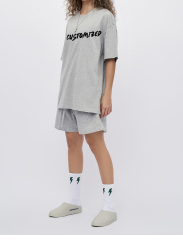 Custom Logo Printed 305gsm 100%Cotton Men'S Oversized Plain Drop Shoulder Tshirt Heavyweight Embossed Long Sleeve Unisex T Shirt