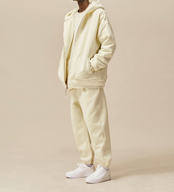 Custom Heavy Cotton Blank Street Wear Loose Vintage Acid Wash Tracksuit Sets Oversized Zipper Hoodie Pants Tracksuits Unisex Set