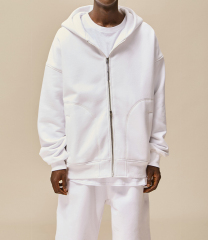 Custom Heavy Cotton Blank Street Wear Loose Vintage Acid Wash Tracksuit Sets Oversized Zipper Hoodie Pants Tracksuits Unisex Set