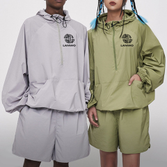 Men Fashion Lapel Plaid Shirt And Short Set 100% Nylon Summer Mens Suits Casual Solid Short Pants 2 Piece Sets