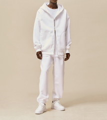 Custom Heavy Cotton Blank Street Wear Loose Vintage Acid Wash Tracksuit Sets Oversized Zipper Hoodie Pants Tracksuits Unisex Set