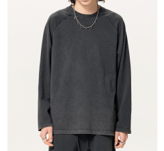 Custom Heavy Cotton Blank Street Wear Loose Vintage Acid Wash Tracksuit Sets Oversized Zipper Hoodie Pants Tracksuits Unisex Set