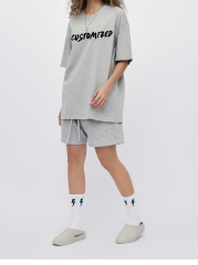 Custom Logo Printed 305gsm 100%Cotton Men'S Oversized Plain Drop Shoulder Tshirt Heavyweight Embossed Long Sleeve Unisex T Shirt