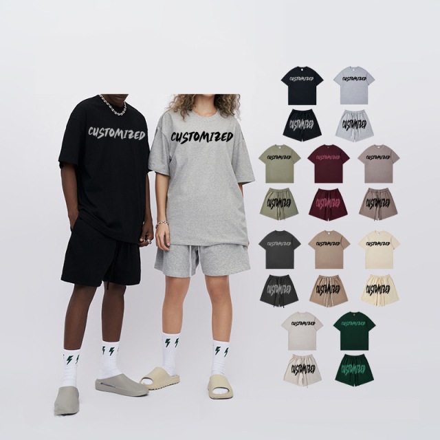 Custom Logo Printed 305gsm 100%Cotton Men'S Oversized Plain Drop Shoulder Tshirt Heavyweight Embossed Long Sleeve Unisex T Shirt