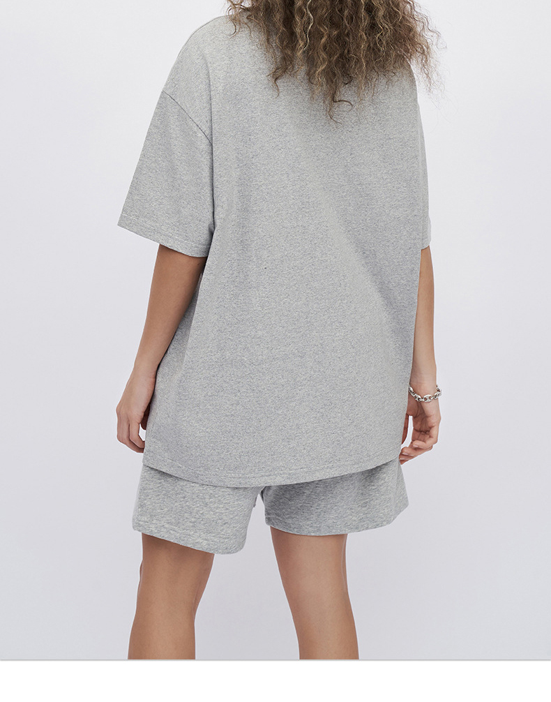 Custom Logo Printed 305gsm 100%Cotton Men'S Oversized Plain Drop Shoulder Tshirt Heavyweight Embossed Long Sleeve Unisex T Shirt