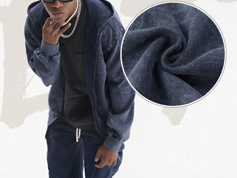 High quality zipper vintage hoodie Heavy hoodie men's hoodie fashion wash water Cardigan hoodie men