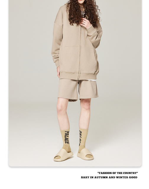 Autumn and winter new men and women can wear heavy hooded cardigan hoodie casual multi-color zipper hoodie coat