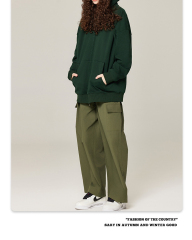 Autumn and winter new men and women can wear heavy hooded cardigan hoodie casual multi-color zipper hoodie coat