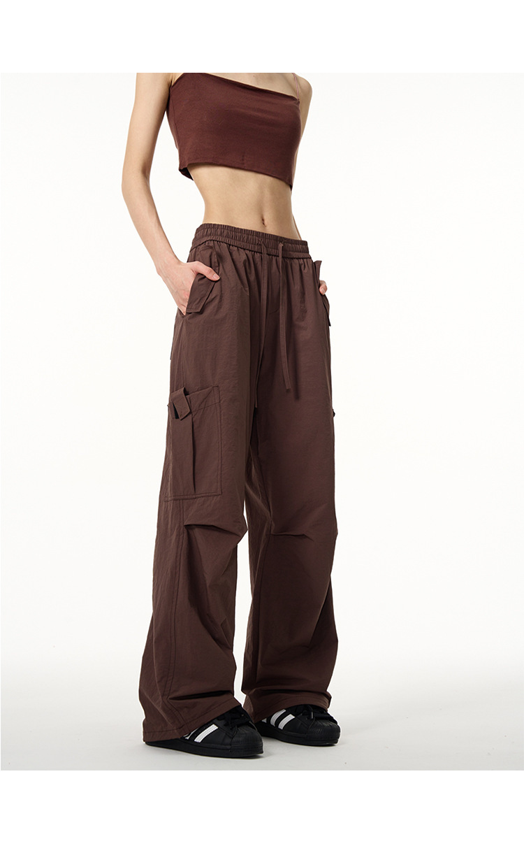 American retro overalls 2024 new summer casual pants straight leg sag loose wide leg pants for men and women wear overalls