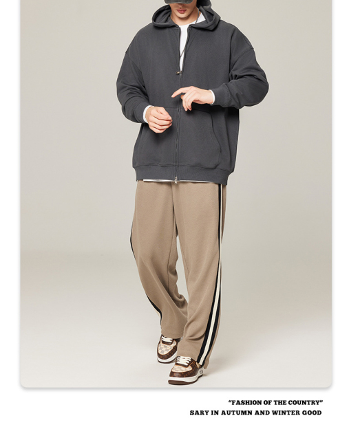 Autumn and winter new men and women can wear heavy hooded cardigan hoodie casual multi-color zipper hoodie coat